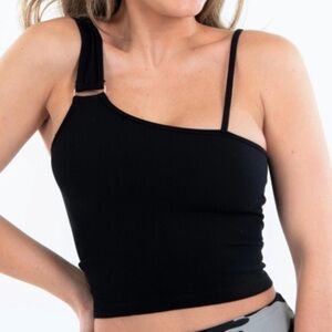 One Shoulder Crop Top